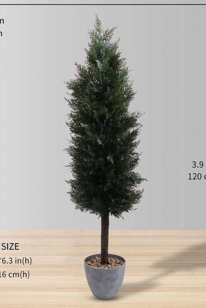 LEEDS Faux Potted Cedar Topiary Plant (Multiple Size) ArtiPlanto