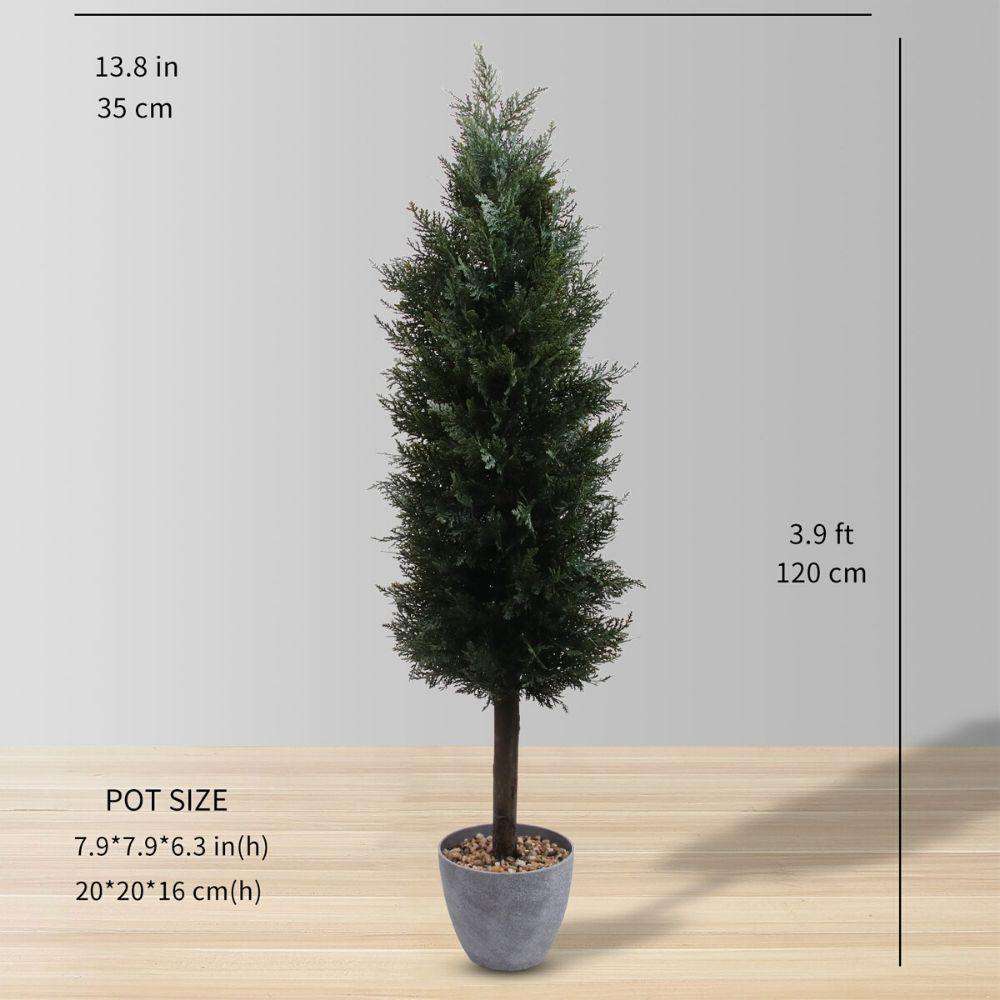 LEEDS Faux Potted Cedar Topiary Plant (Multiple Size) ArtiPlanto