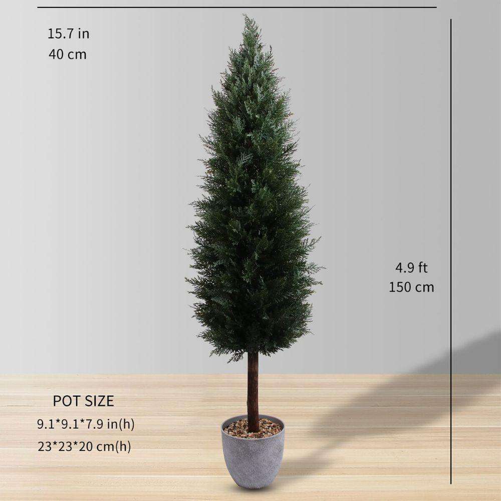 LEEDS Faux Potted Cedar Topiary Plant (Multiple Size) ArtiPlanto