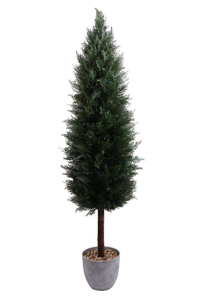 LEEDS Faux Potted Cedar Topiary Plant (Multiple Size) ArtiPlanto
