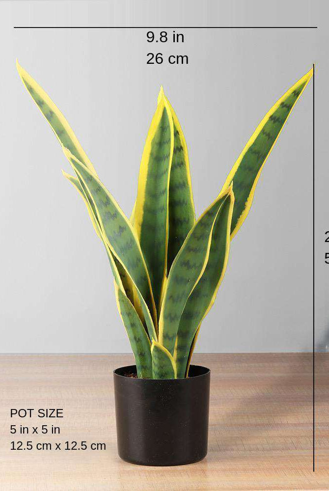 LETI Artificial Snake Sansevieria Potted Plant 21'' ArtiPlanto