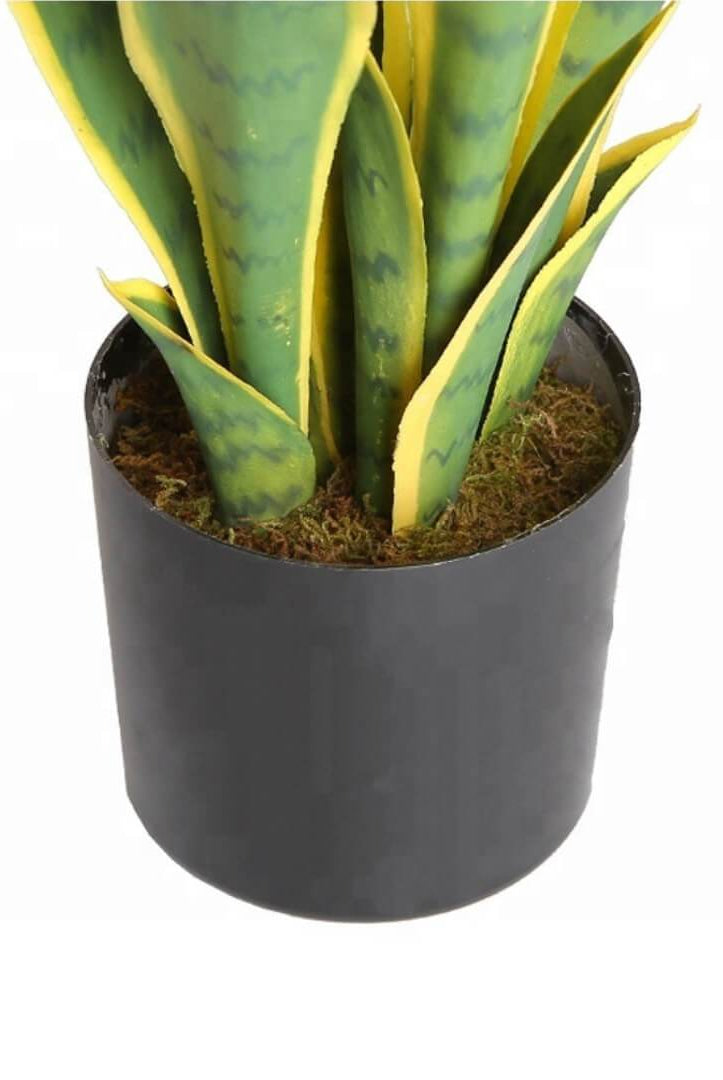 LETI Artificial Snake Sansevieria Potted Plant 21'' ArtiPlanto
