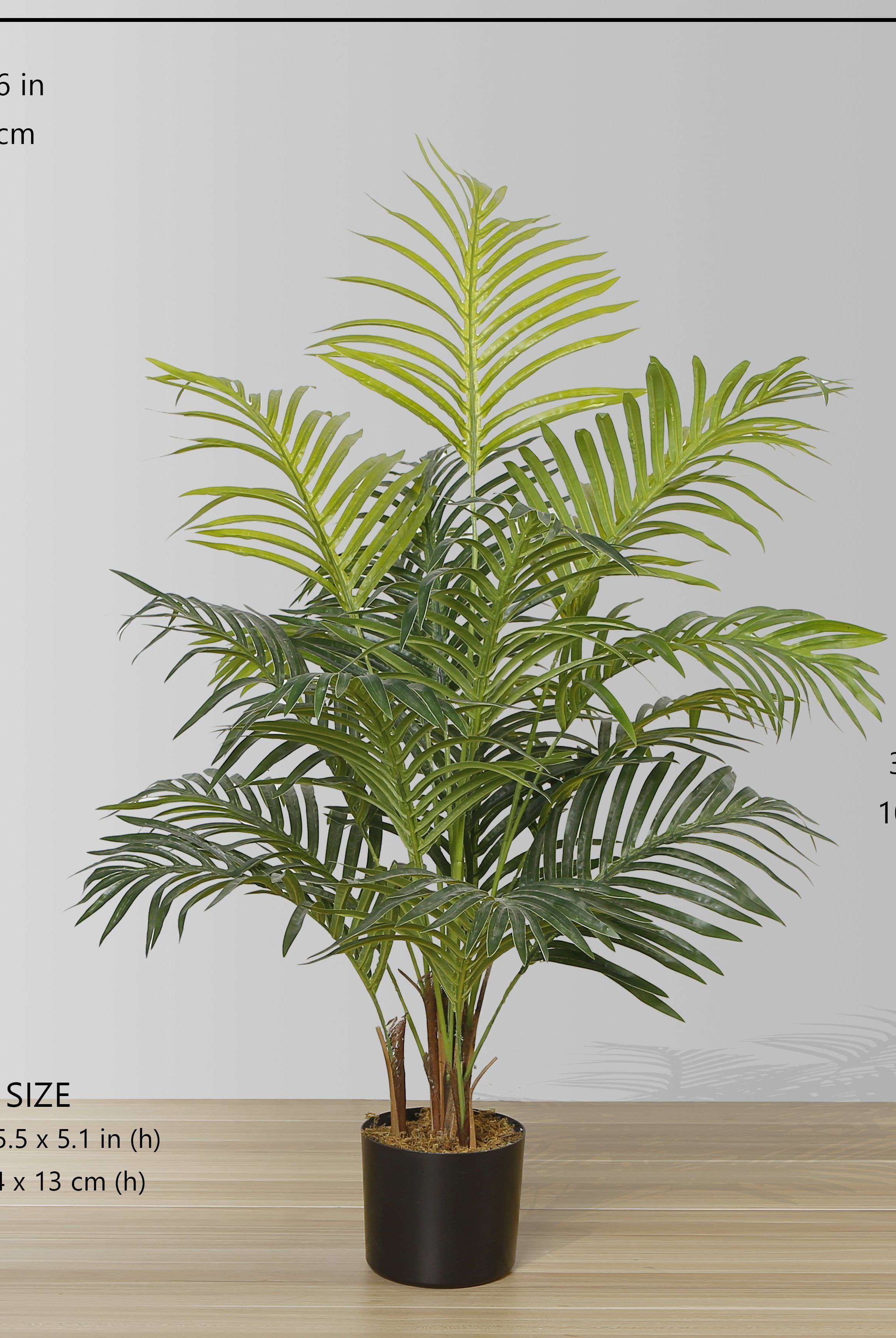 LOLO Artificial Hawaii Palm Potted Plant 3' ArtiPlanto