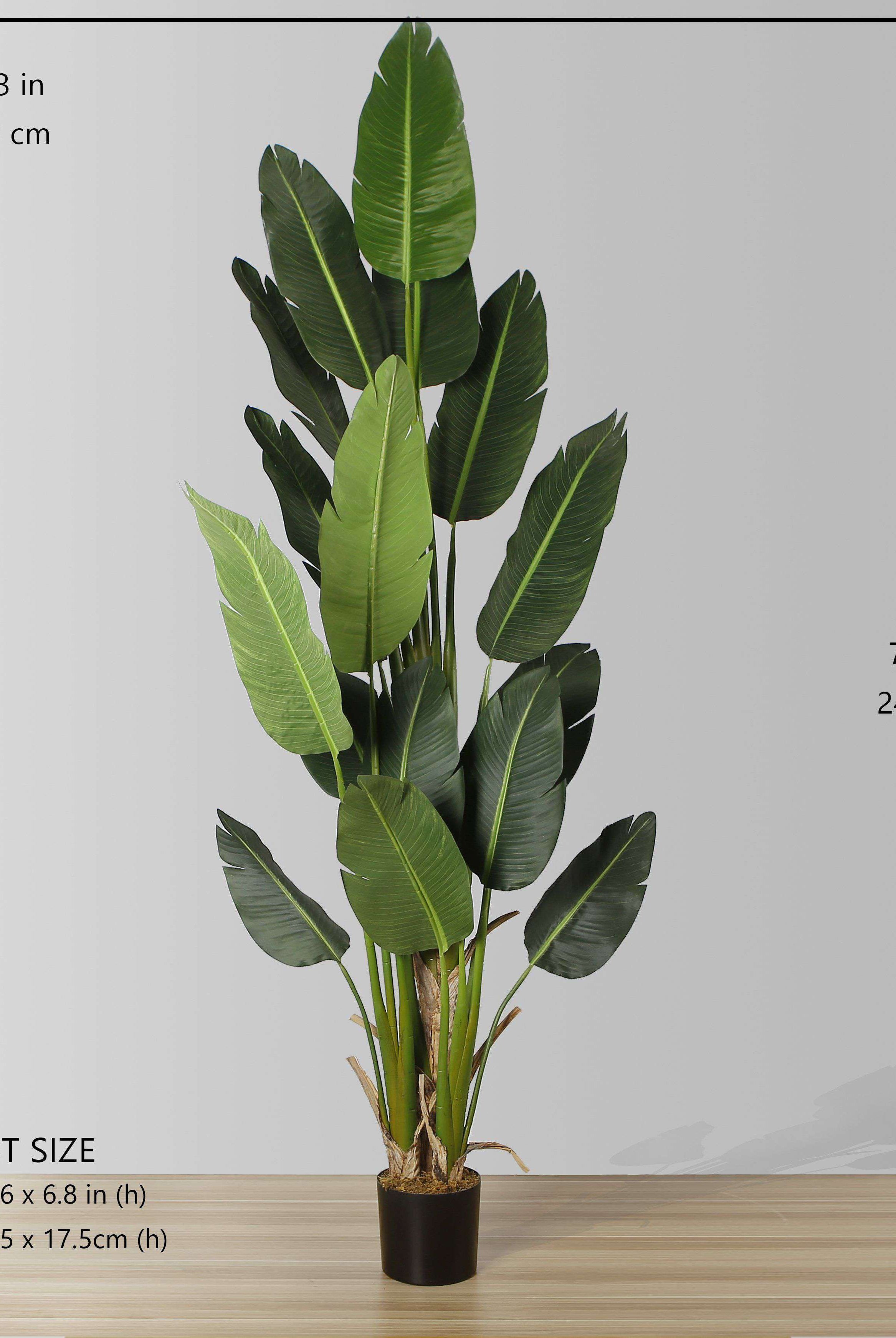 MAZA Artificial Bird Of Paradise Potted Plant (Multiple Sizes) ArtiPlanto