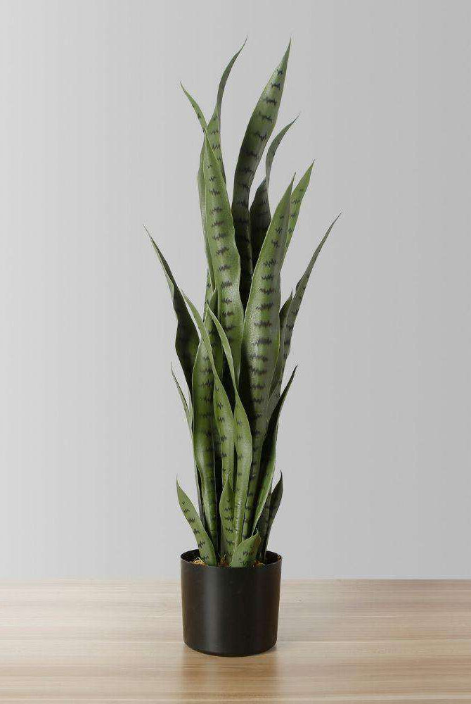 MILO Artificial Snake Sansevieria Dark Green Potted Plant (MULTIPLE SIZES) ArtiPlanto