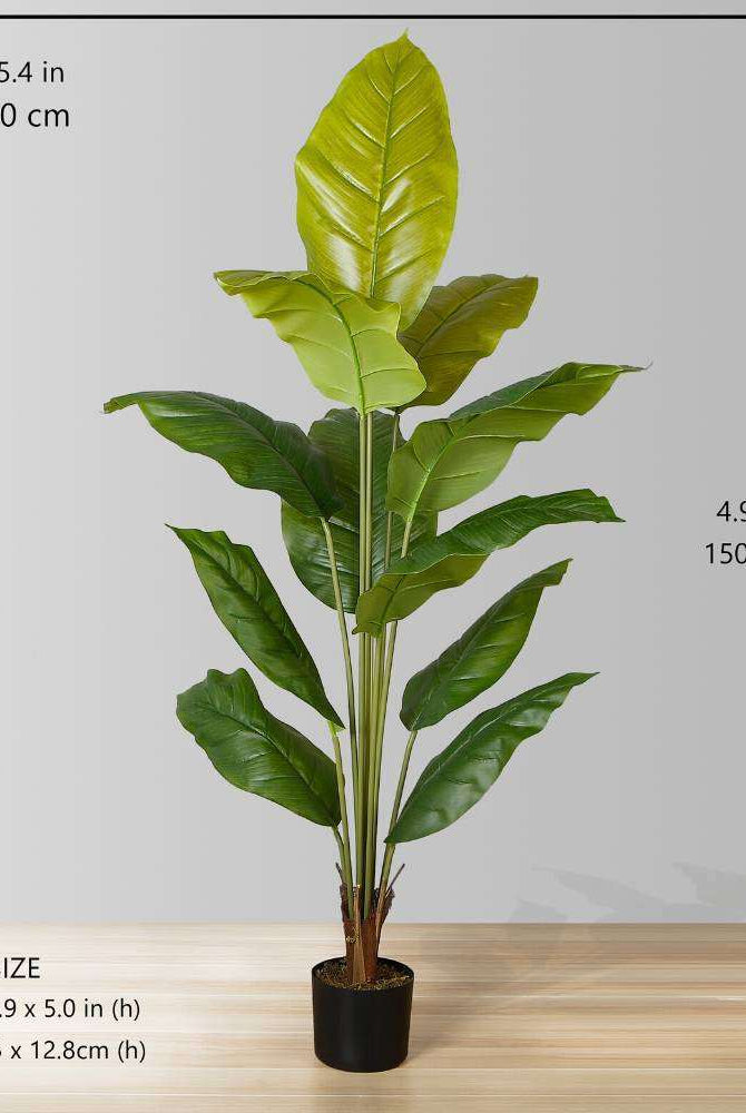 MOKA Artificial Spathiphyllum Leaf Potted Plant (Multiple Sizes) ArtiPlanto