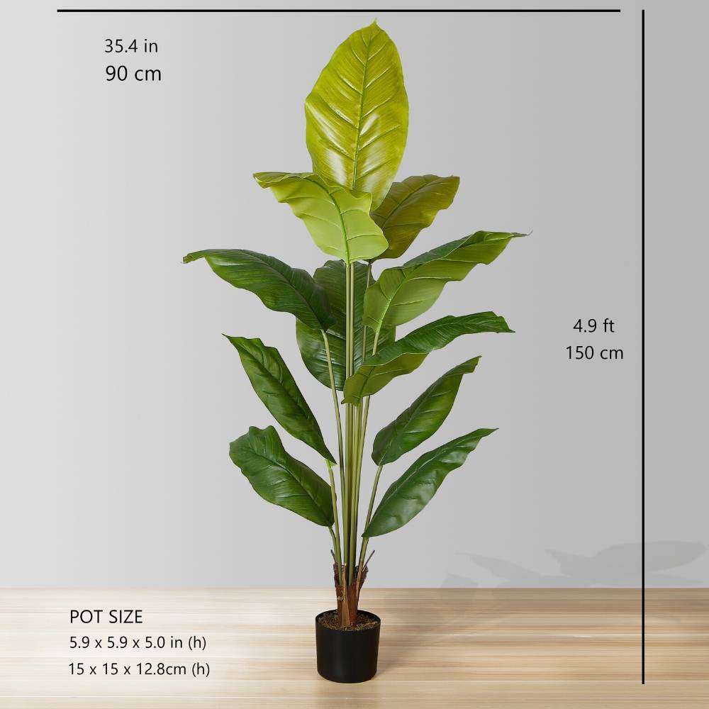 MOKA Artificial Spathiphyllum Leaf Potted Plant (Multiple Sizes) ArtiPlanto