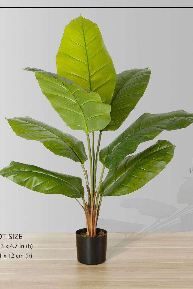 MOKA Artificial Spathiphyllum Leaf Potted Plant (Multiple Sizes) ArtiPlanto