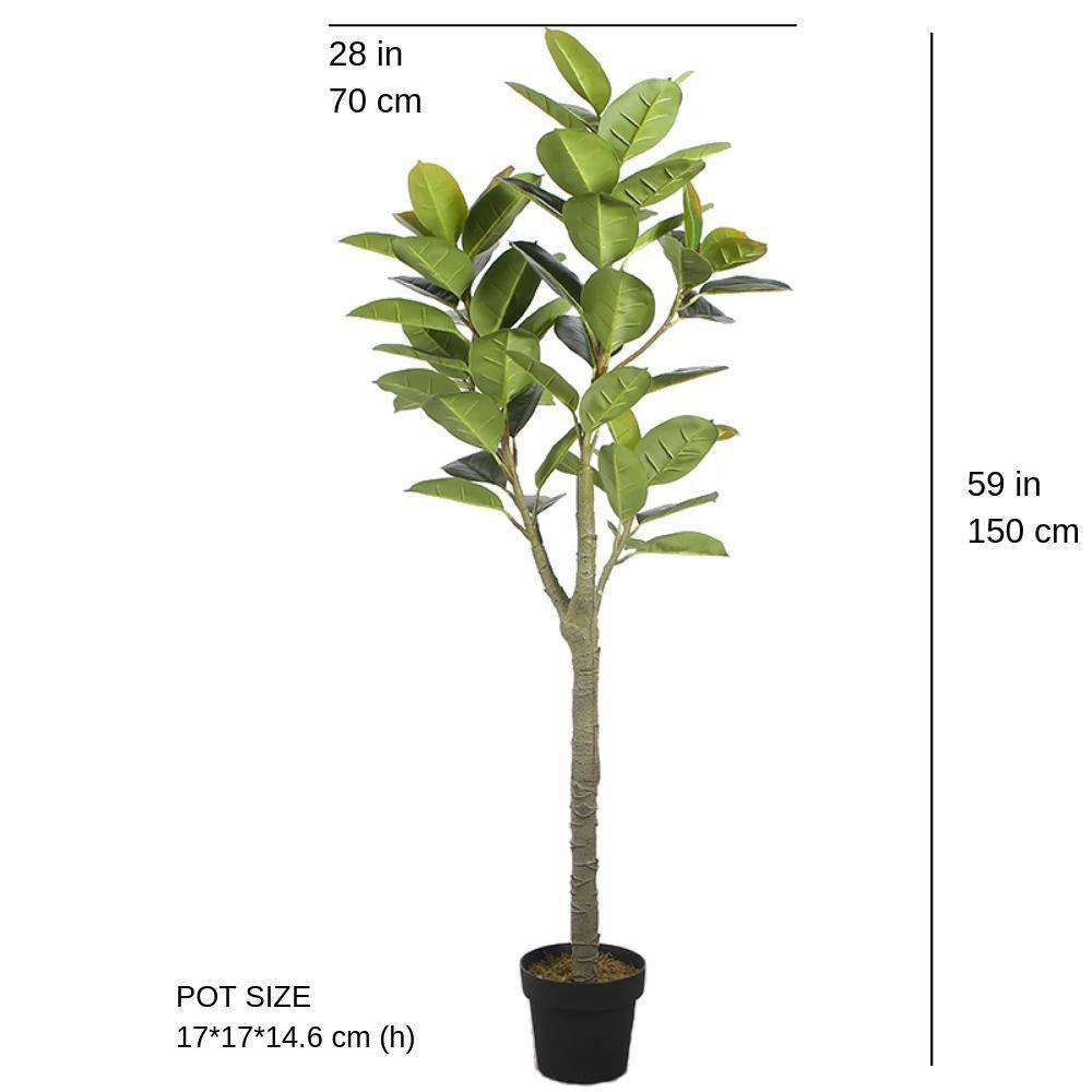 NERO Artificial Rubber Potted Plant 5' ArtiPlanto