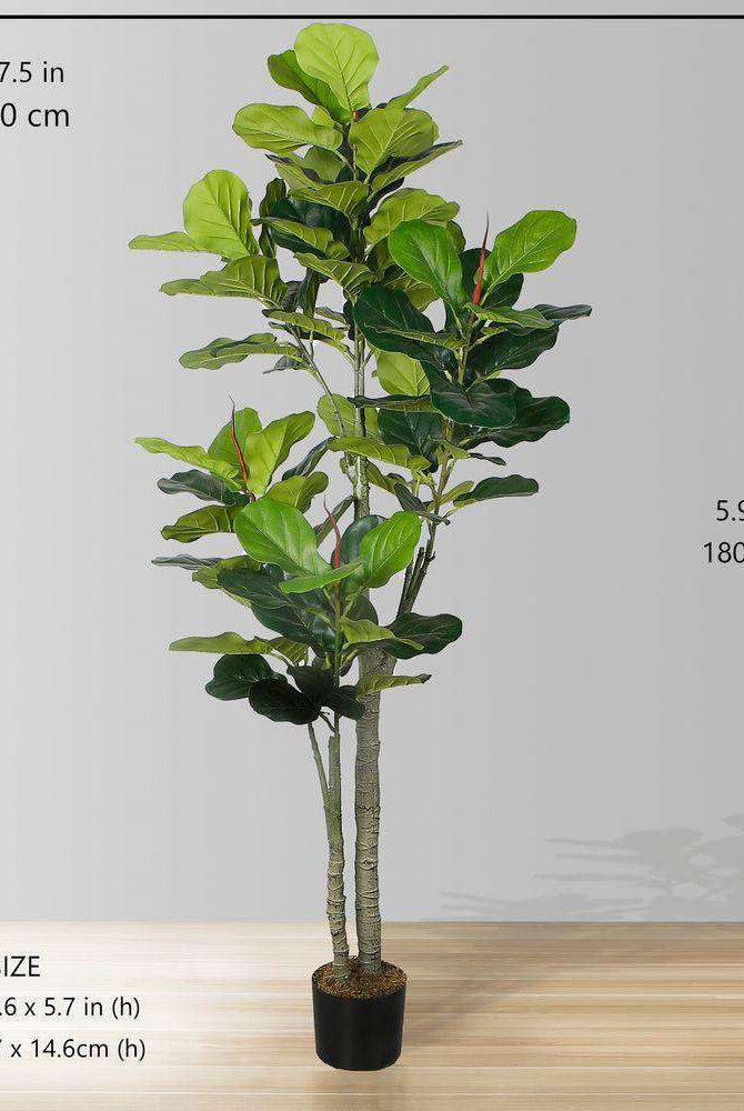 NORA Artificial Fiddle Leaf Potted Plant (Multiple Sizes) ArtiPlanto