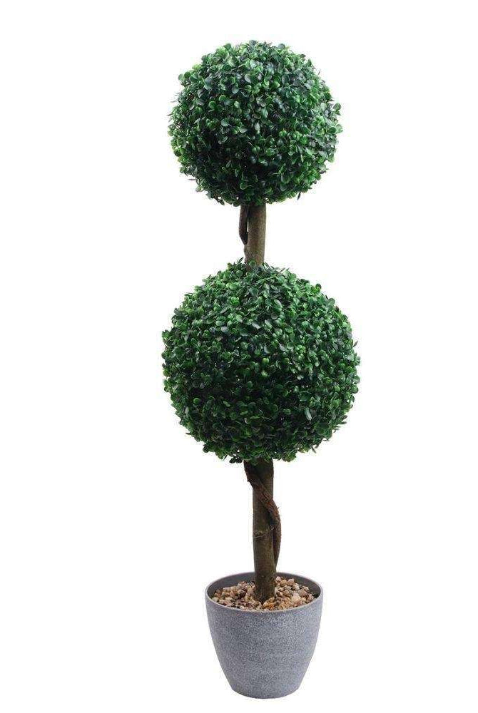 OXFORD Faux Potted Boxwood Topiary Plant 3' ArtiPlanto