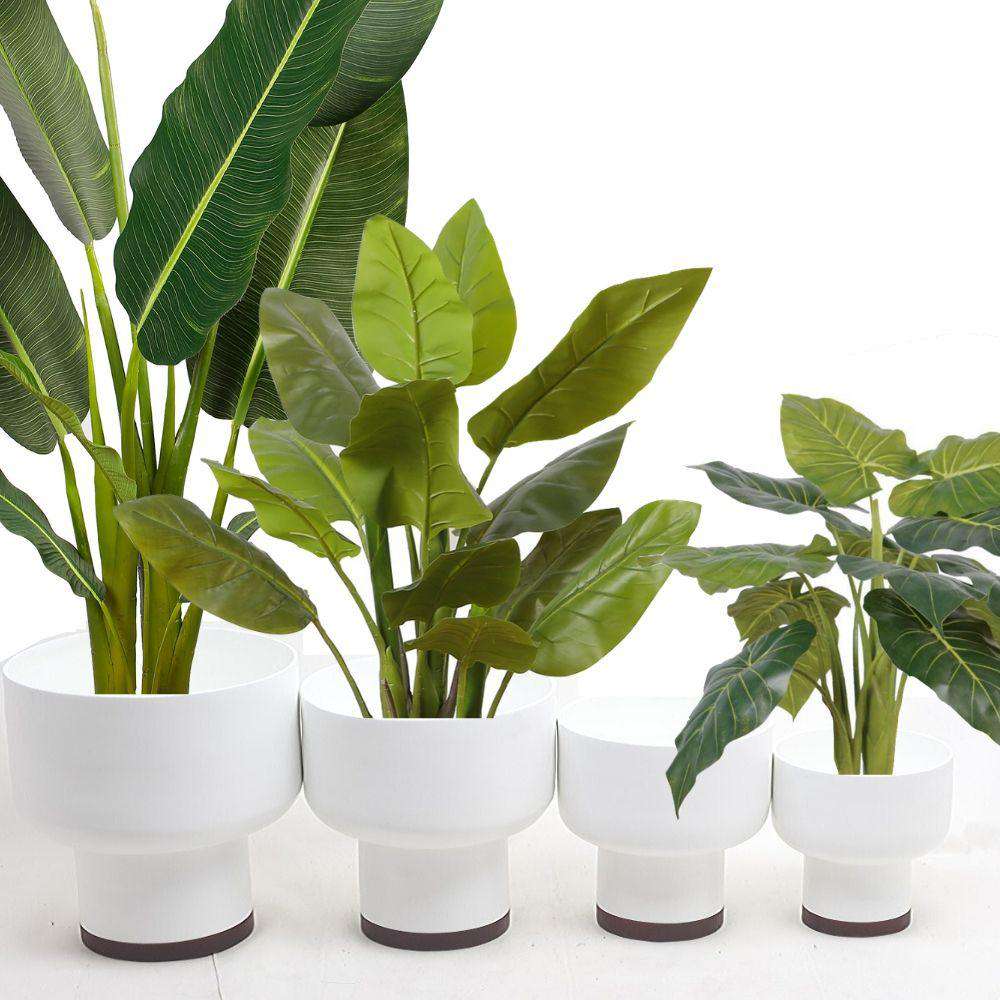 PERLA - White Bamboo Mid-Century Mushroom Planter ArtiPlanto