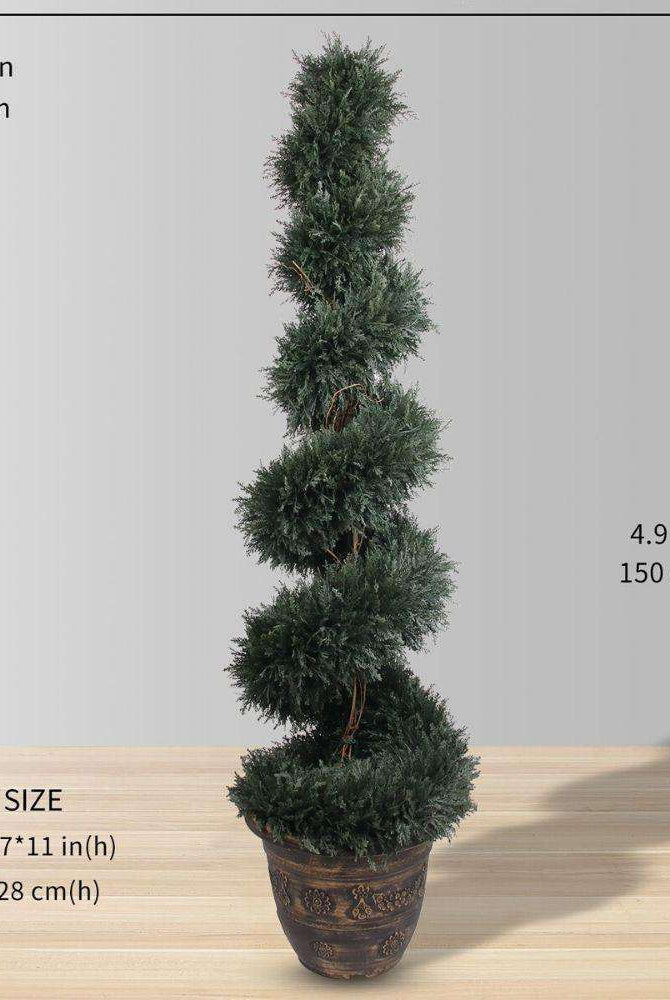 PERTH Faux Potted Spiral Boxwood Topiary Plant (MULTIPLE SIZES) ArtiPlanto