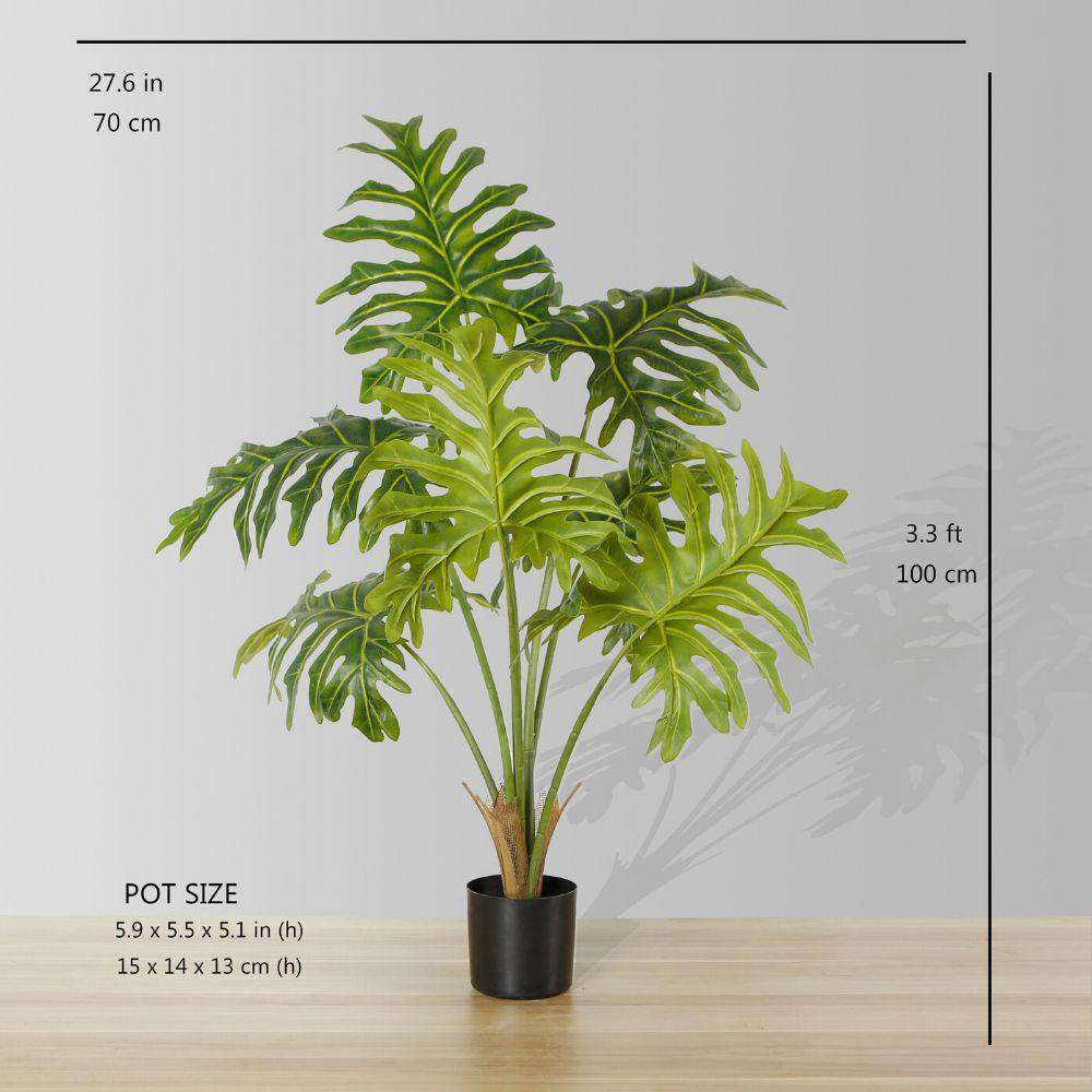 PHILO ARTIFICIAL PHILODENDRON POTTED PLANT 39'' ArtiPlanto