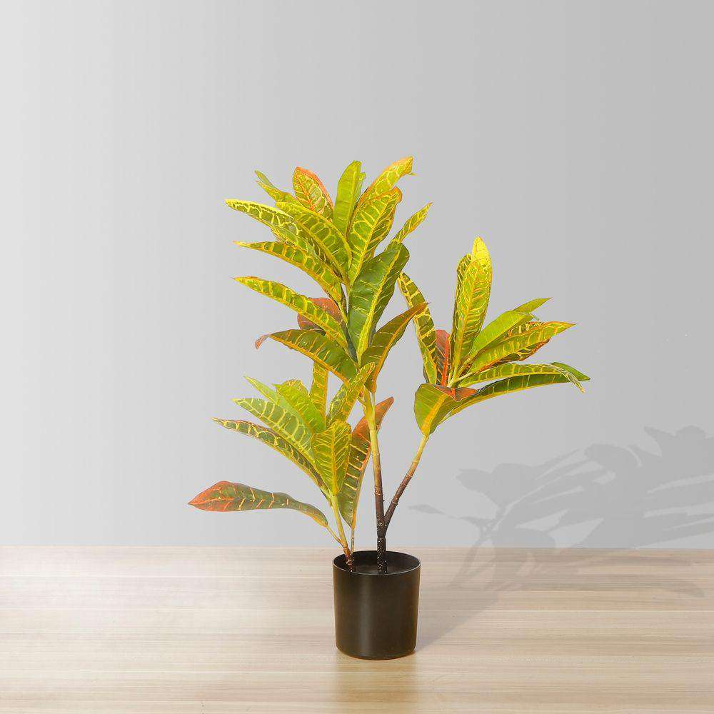 PINTO Artificial Crotons Potted Plant 22" ArtiPlanto