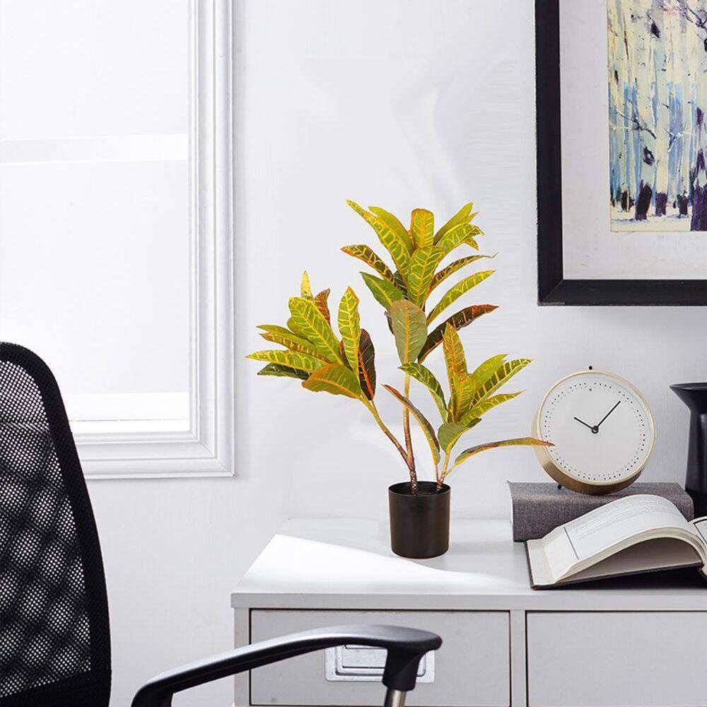 PINTO Artificial Crotons Potted Plant 22" ArtiPlanto