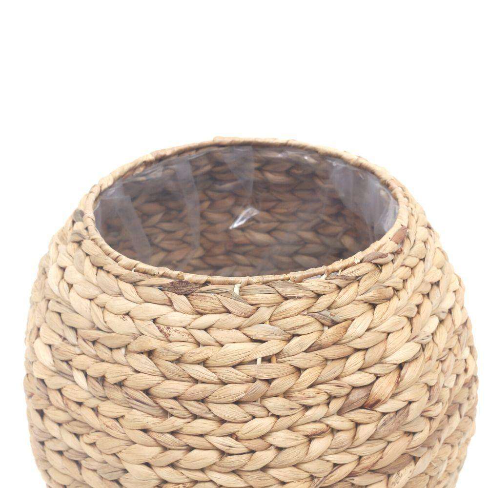 RAFA- Water Hyacinth Natural Round Floor Planter ArtiPlanto