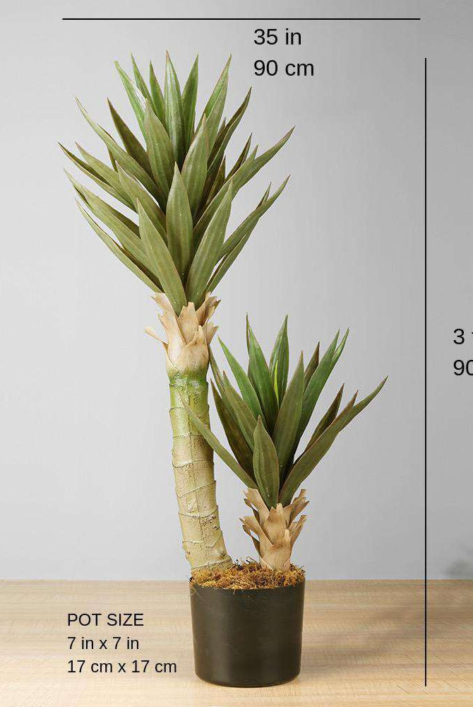 REMI Artificial Aloe Tree Potted Plant 3' ArtiPlanto