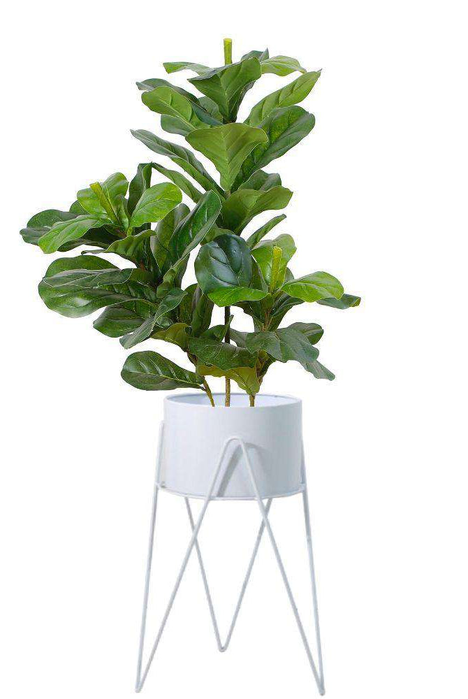 SHIRA WHITE PLANTER WITH HAIRPIN LEGS (61CM) ArtiPlanto