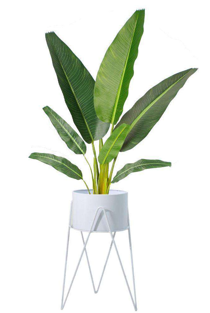 SHIRA WHITE PLANTER WITH HAIRPIN LEGS (61CM) ArtiPlanto