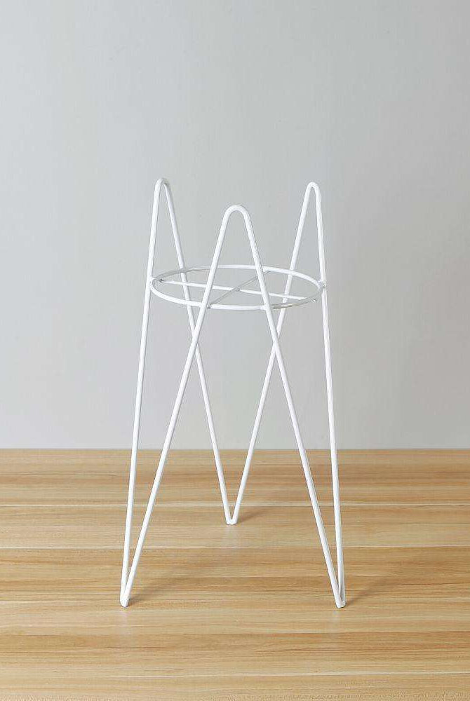 SHIRA WHITE PLANTER WITH HAIRPIN LEGS (61CM) ArtiPlanto