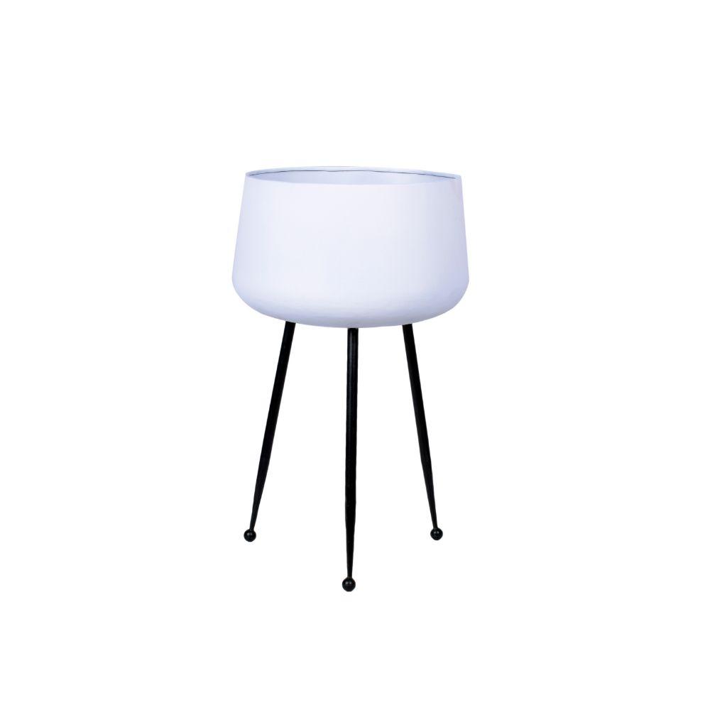 TARA - White Planter With Black Legs ArtiPlanto