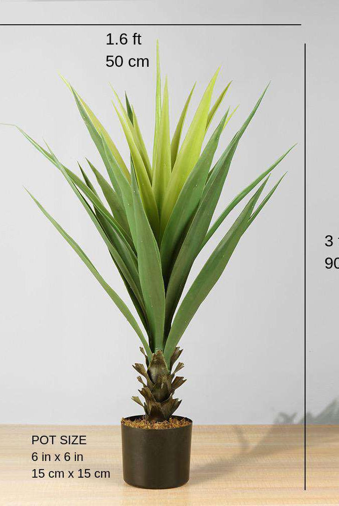 TILA Artificial Agave Tree Potted Plant 3' ArtiPlanto