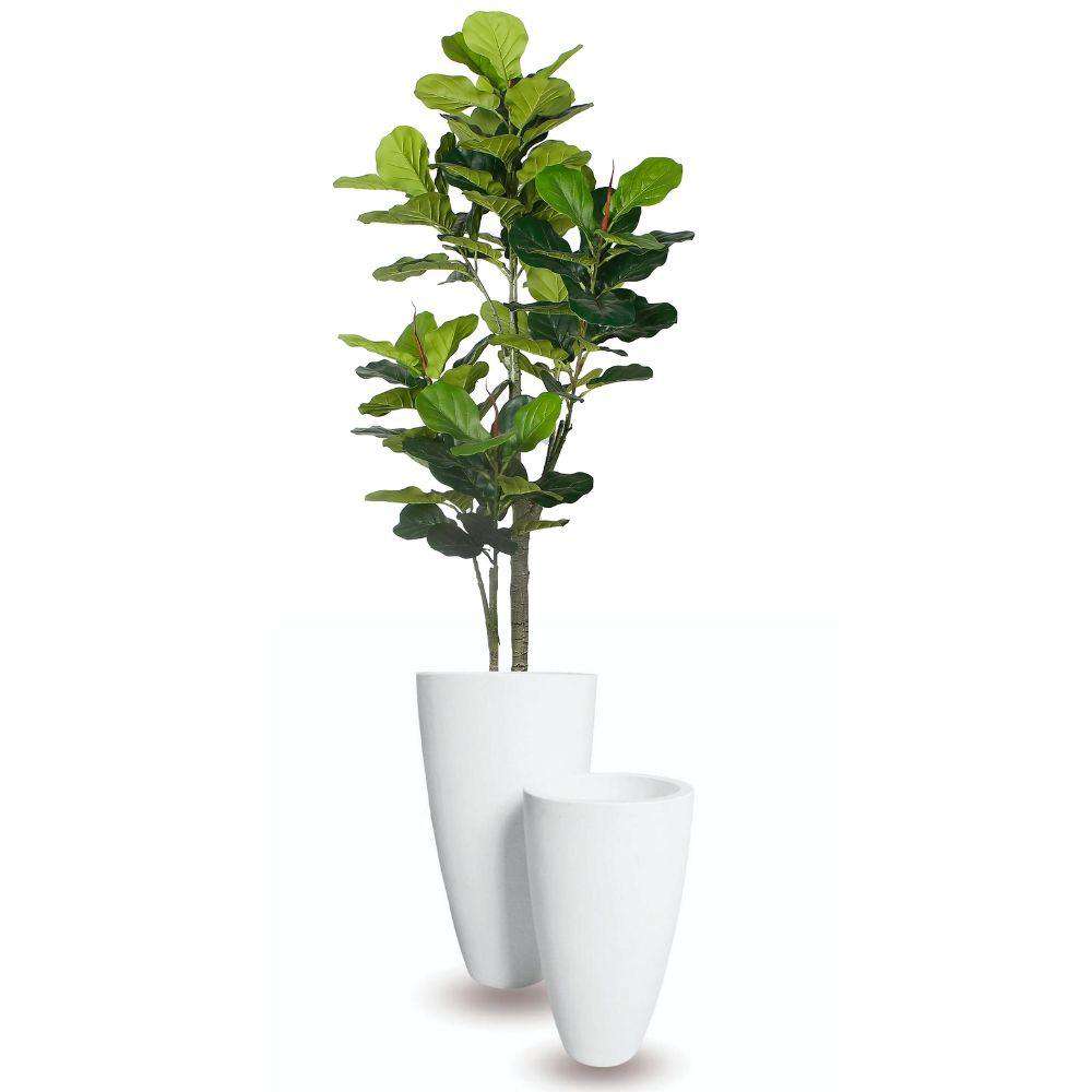 Lazio White Cement Planter (Multiple Sizes) Cement Planter ArtiPlanto