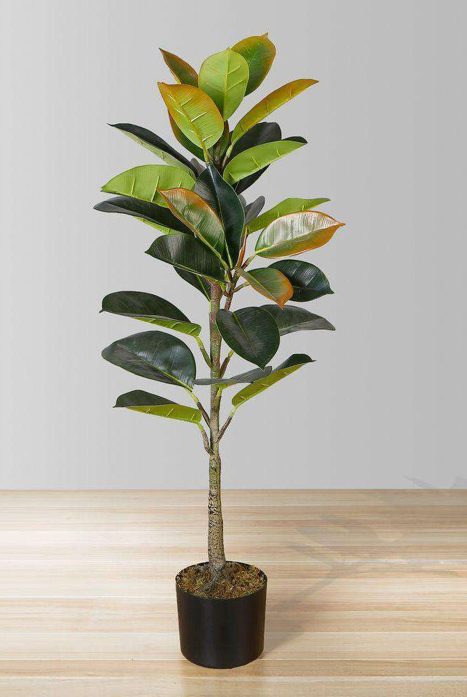 VERO Artificial Rubber Potted Plant 39'' ArtiPlanto
