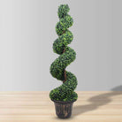 WELLS Faux Potted Spiral Boxwood Topiary Plant (Multiple Sizes) ArtiPlanto