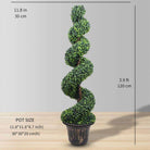 WELLS Faux Potted Spiral Boxwood Topiary Plant (Multiple Sizes) ArtiPlanto