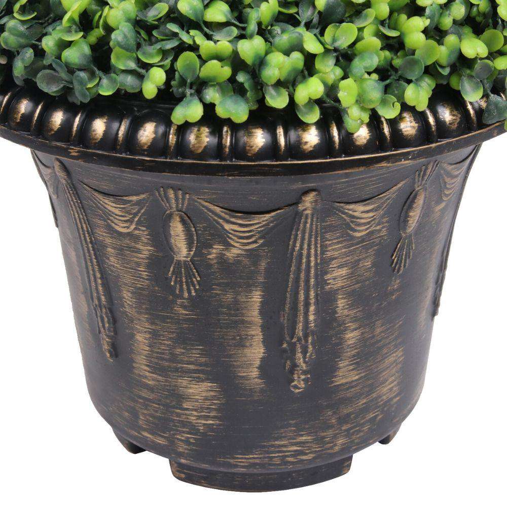WELLS Faux Potted Spiral Boxwood Topiary Plant (Multiple Sizes) ArtiPlanto