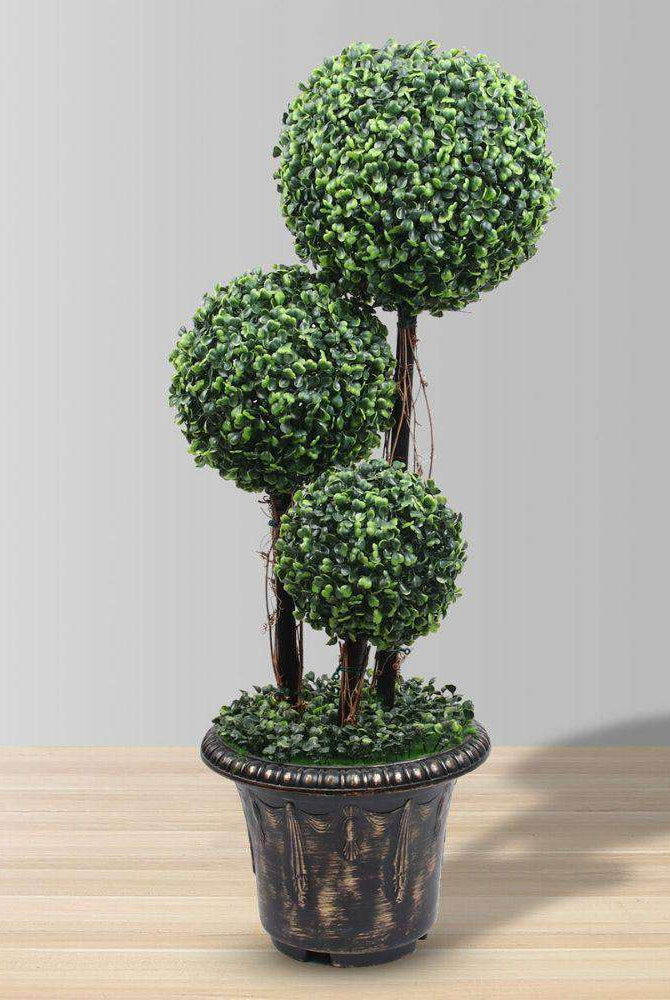 WHITBY Faux Potted Boxwood Topiary Plant (Multiple Sizes) ArtiPlanto