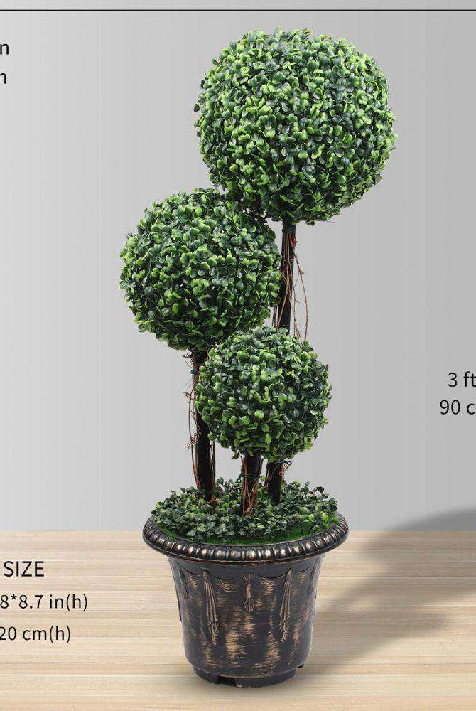 WHITBY Faux Potted Boxwood Topiary Plant (Multiple Sizes) ArtiPlanto