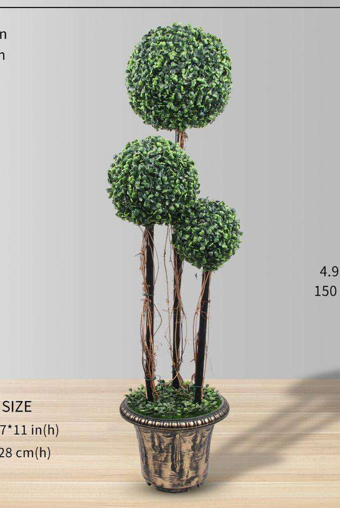 WHITBY Faux Potted Boxwood Topiary Plant (Multiple Sizes) ArtiPlanto