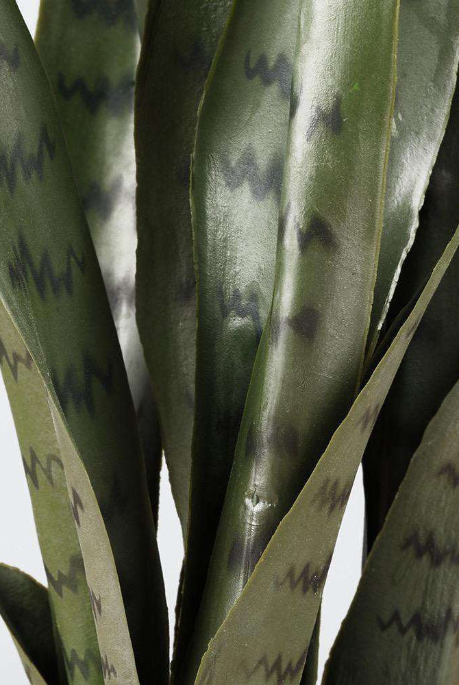 ZORO Artificial Snake Sansevieria Dark Green Potted Plant 30'' ArtiPlanto