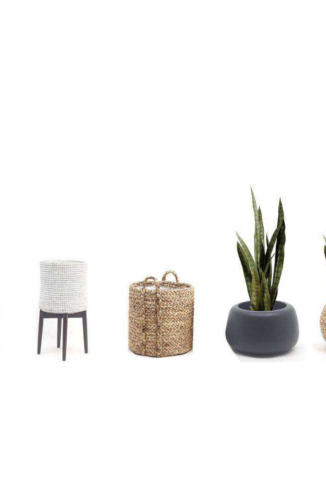 ZORO Artificial Snake Sansevieria Dark Green Potted Plant 30'' ArtiPlanto