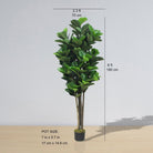 Potted Artificial Plant - Guatape Artificial Fiddle Leaf Potted Plant (Multiple Sizes)