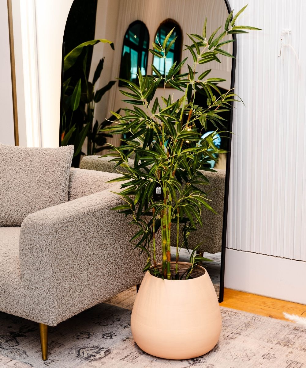 Natural Planter - Margo - Peach Bamboo Floor Planter