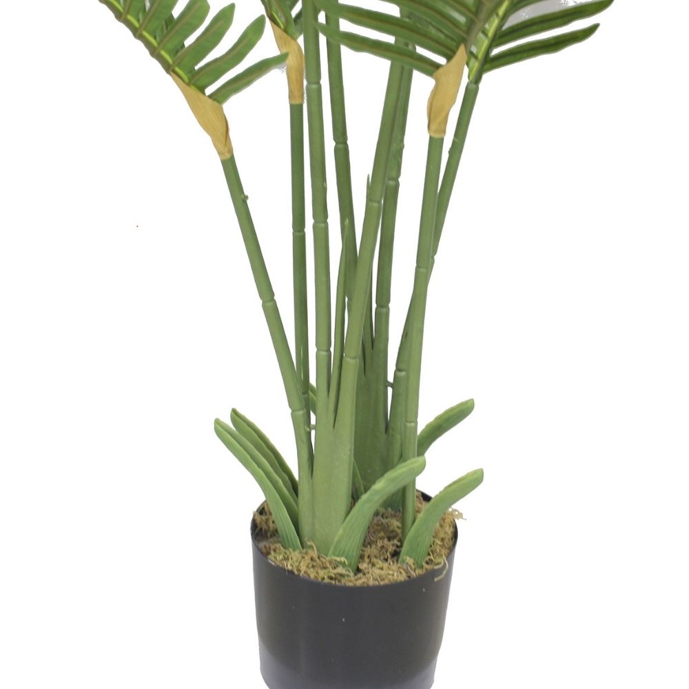 Potted Artificial Plant - Pijao Artificial Hawaii Kwai Palm Tree Potted Plant 4'