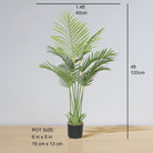 Potted Artificial Plant - Pijao Artificial Hawaii Kwai Palm Tree Potted Plant 4'
