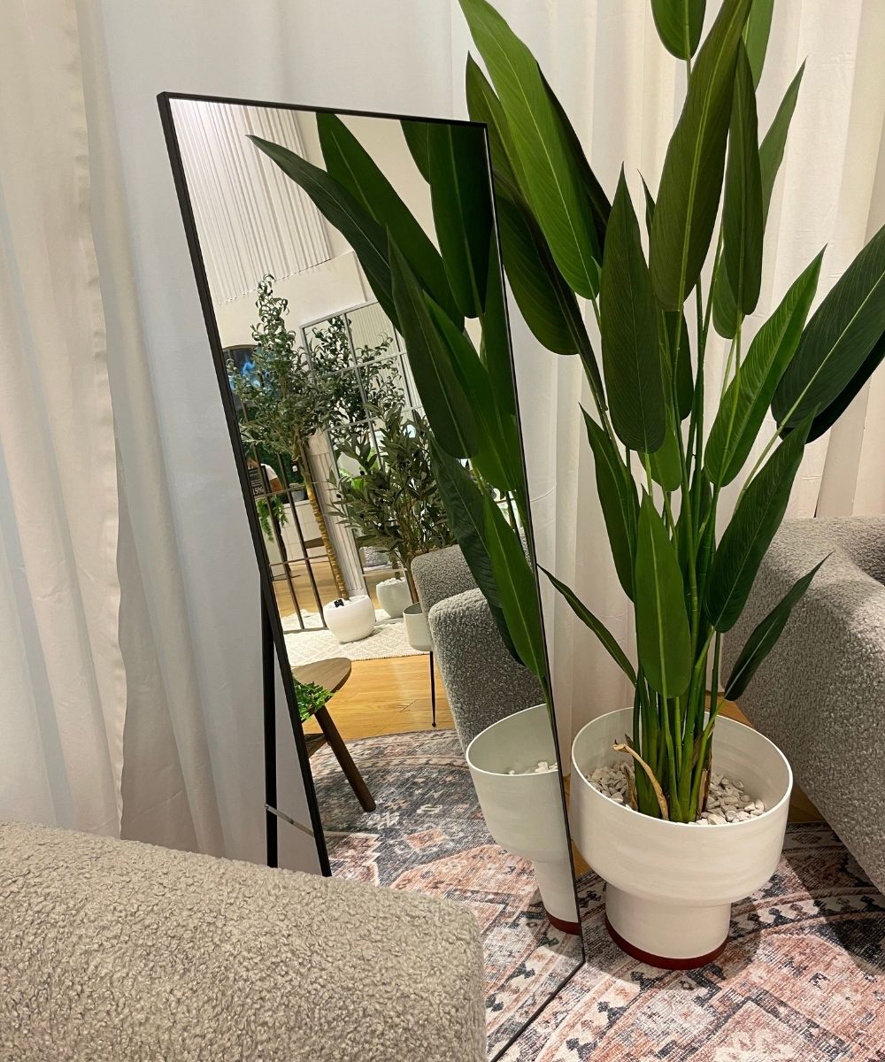 Natural Planter - Perla - White Bamboo Mid-Century Mushroom Planter