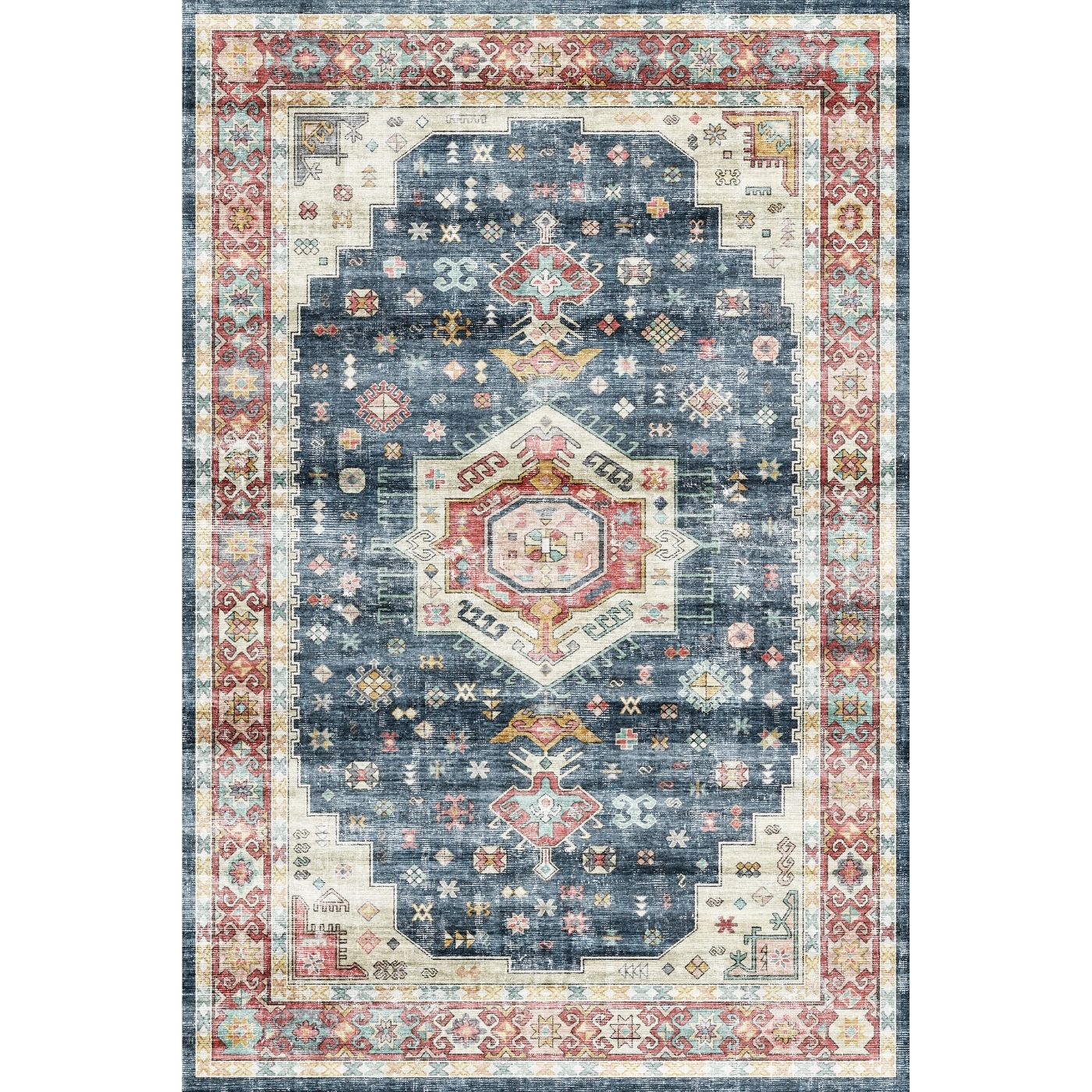 Rug - Dilara Multi Color Red Blue Rug