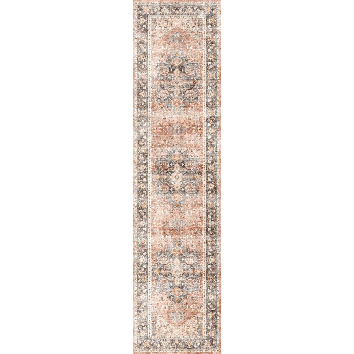 Rug - Riverra Terracotta Black Rug