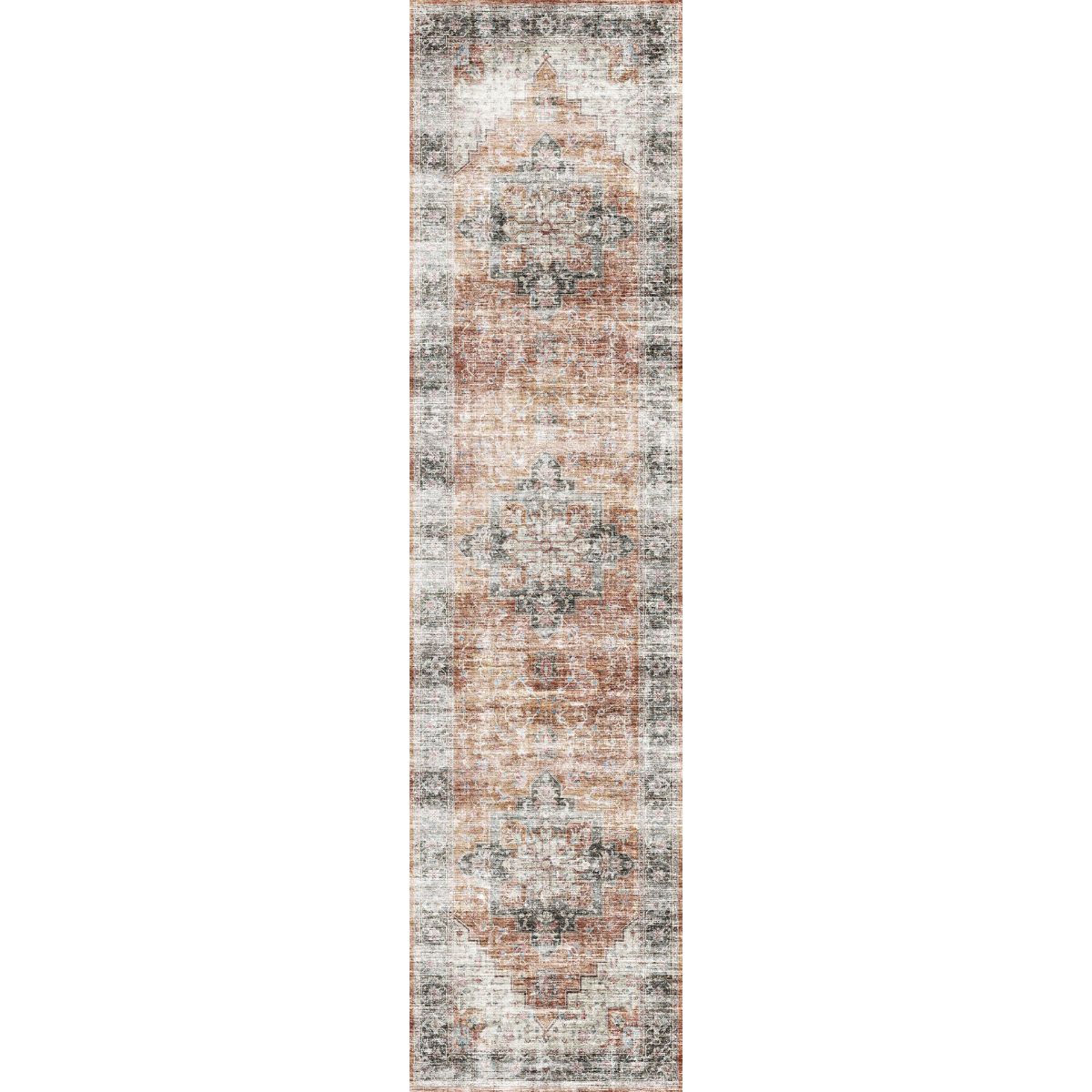 Rug - Echo Burnt Orange Black Pink Rug