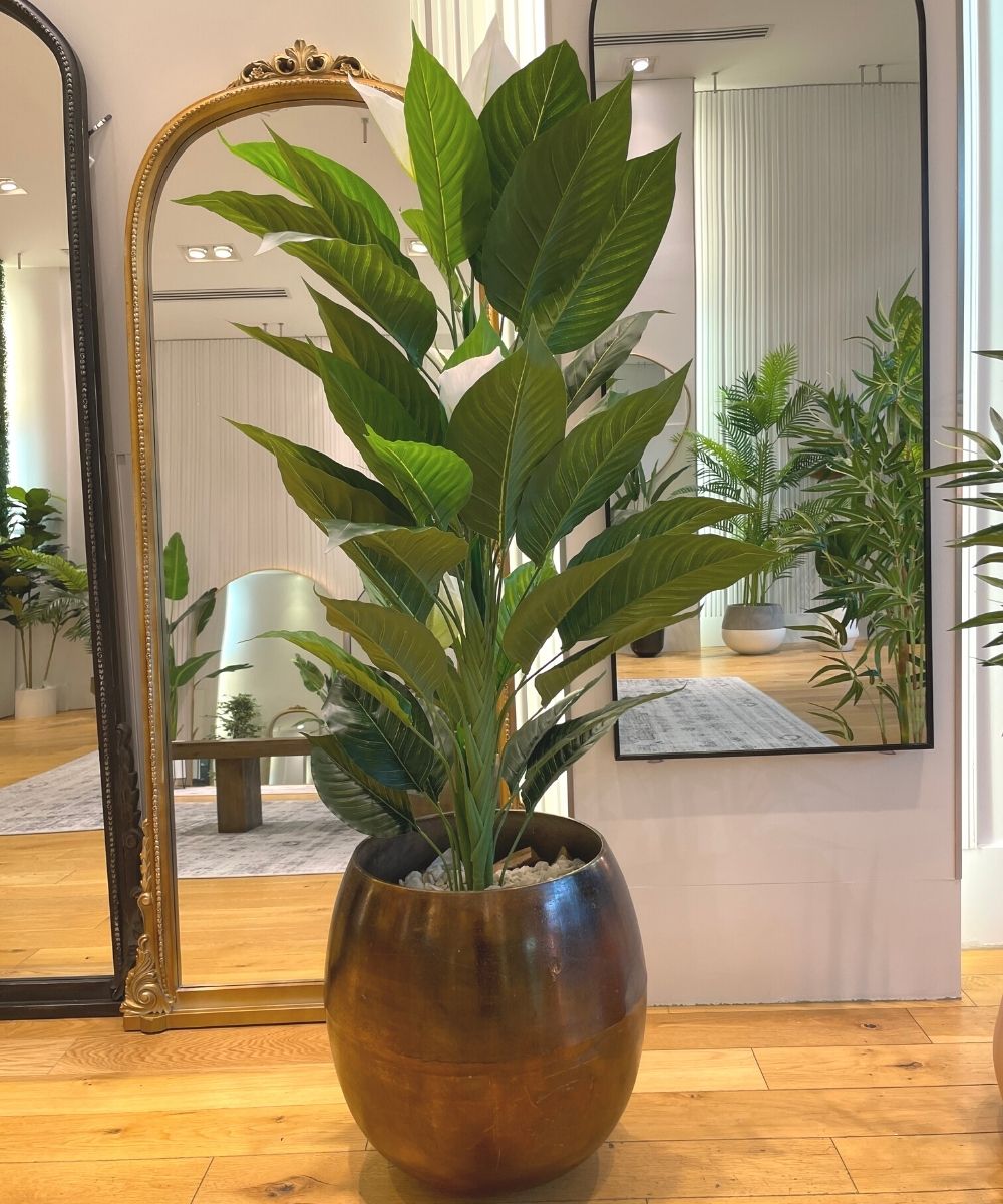 Potted Artificial Plant - Belen Artificial Anthurium Leaf Potted Plant (Multiple Sizes)