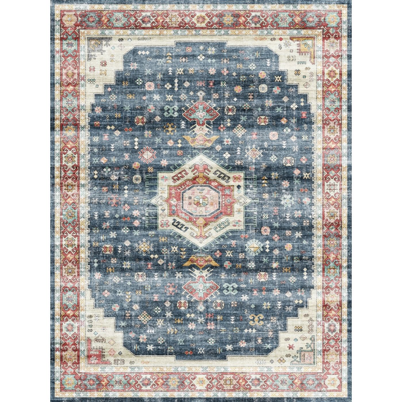 Rug - Dilara Multi Color Red Blue Rug