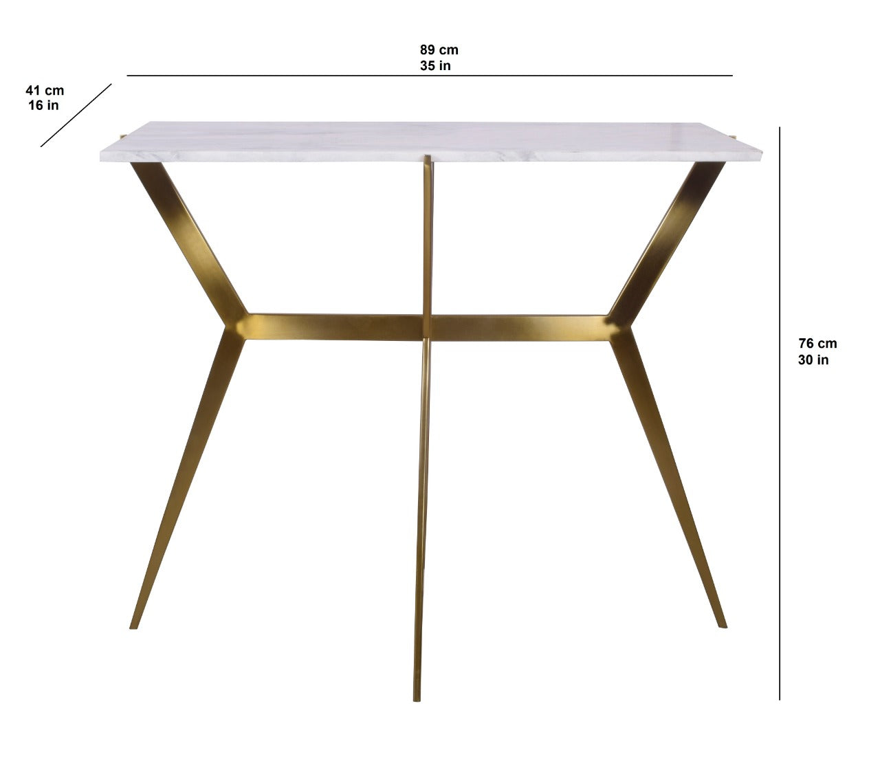 Sevi Marble  Rectangular Console Table