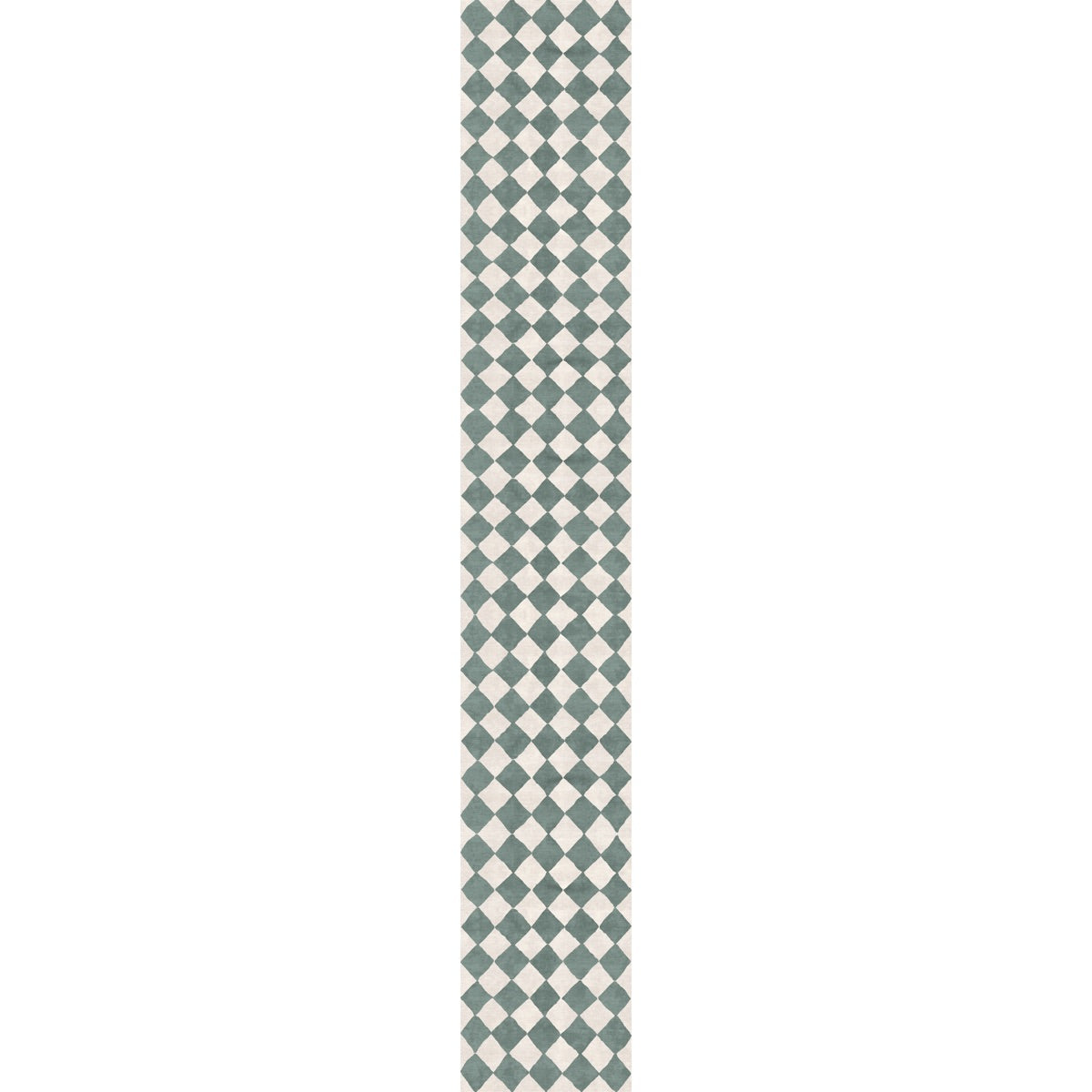Trestres Checkered Slate Green & Ivory Rug