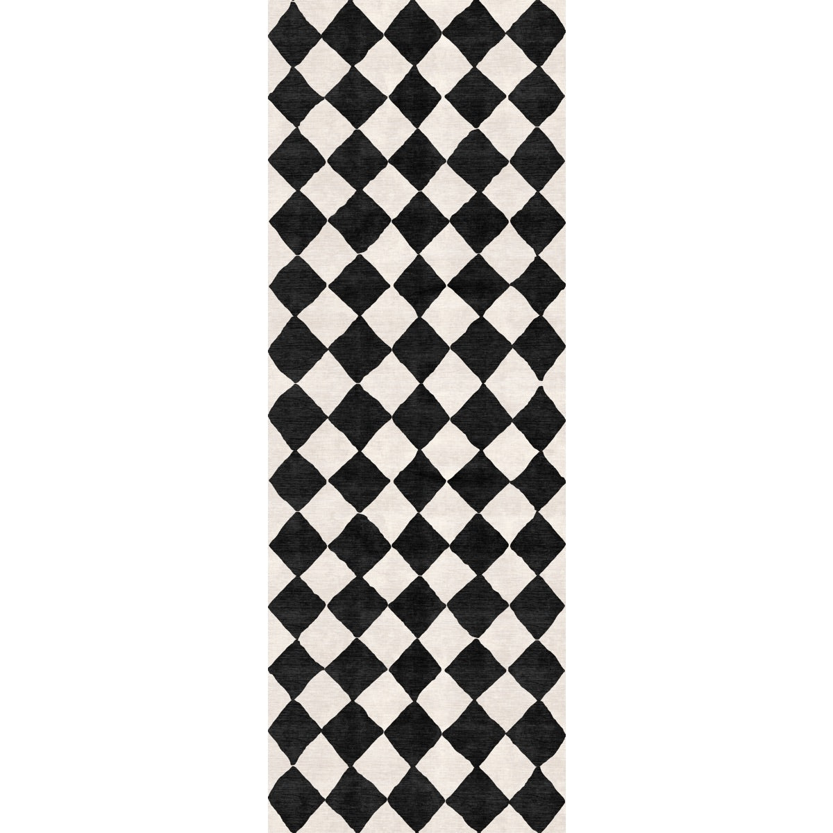 Trestres Checkered Black & Ivory Rug